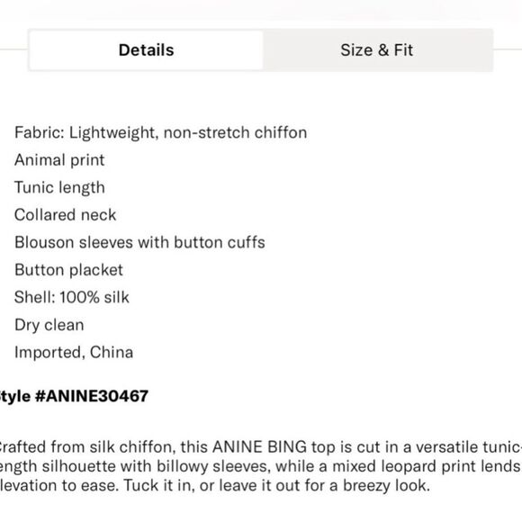 ANINE BING NWOT Caleb Silk Blouse in Marigold Leo - Picture 9 of 16